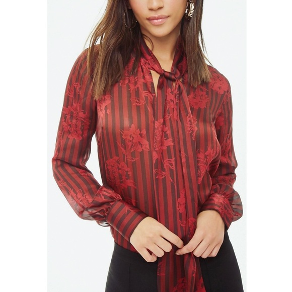 forever 21 bow blouse